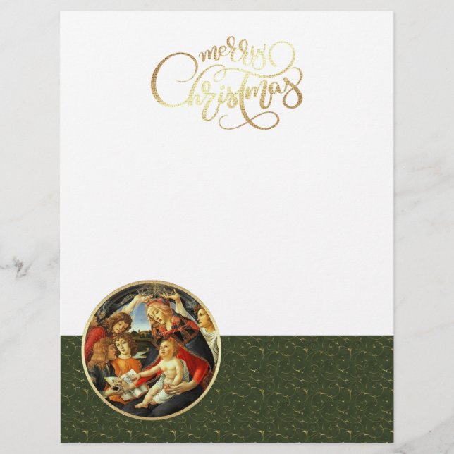 Madonna by Botticelli. Christmas Letterhead (Front)