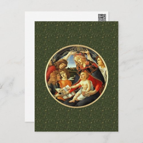 Madonna by Botticelli Fine Art Christmas Postcard