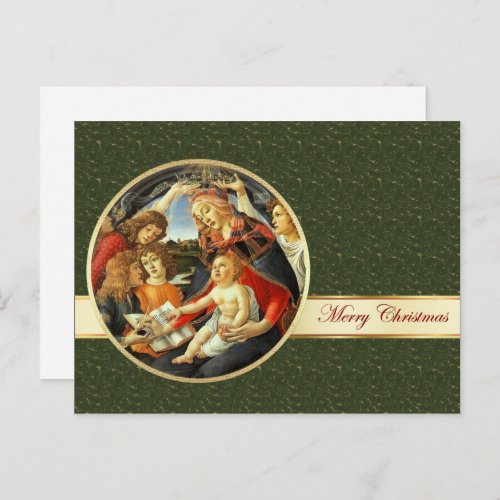 Madonna by Botticelli Fine Art Christmas Postcard