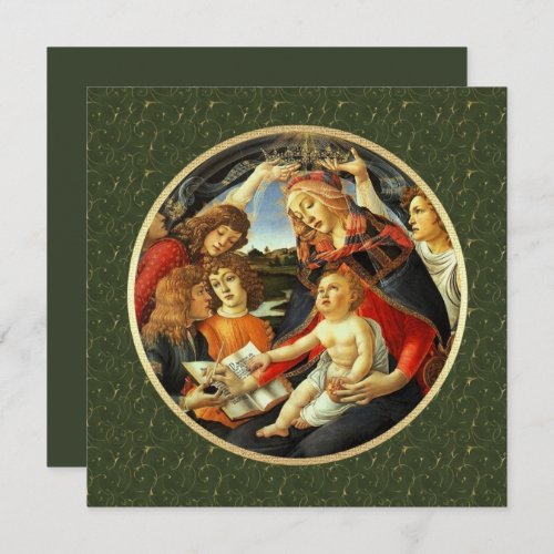 Madonna by Botticelli Religious Christmas Cards