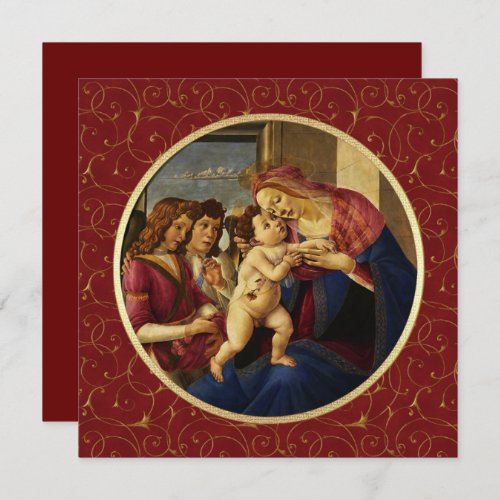 Madonna by Botticelli Religious Christmas Cards