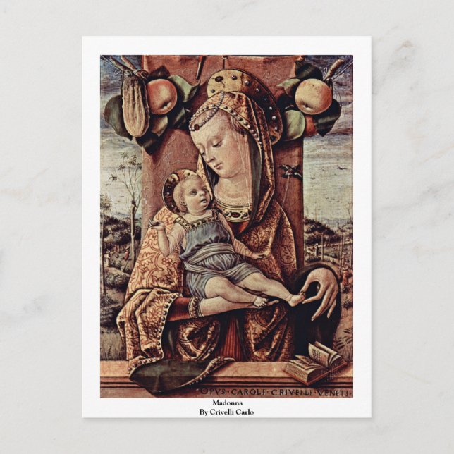 Madonna By Crivelli Carlo Postcard (Front)