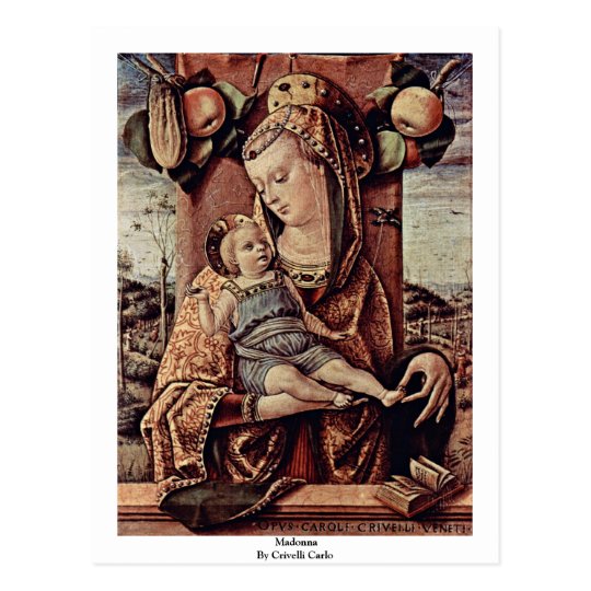 Madonna By Crivelli Carlo Postcard