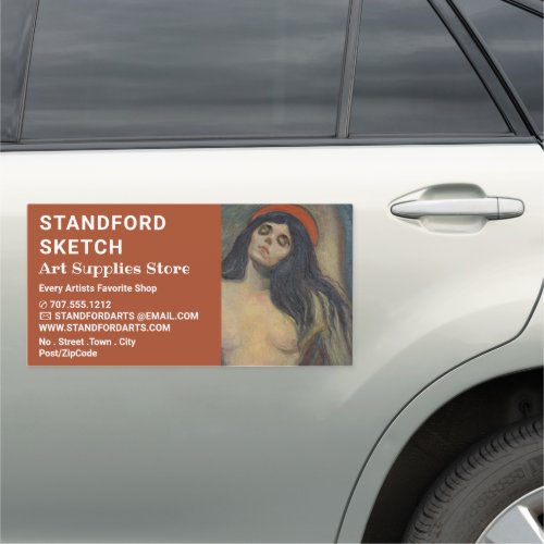 Madonna By Edvard Munch Art Supplies Store Car Magnet