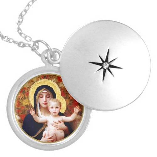 Madonna by W Bouguereau Christmas Gift  Silver Plated Necklace