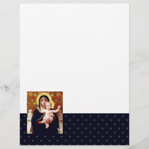 Madonna by W. Bouguereau. Christmas Letterheads