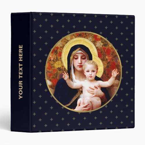 Madonna by W Bouguereau Fine Art Christmas Gift  Binder