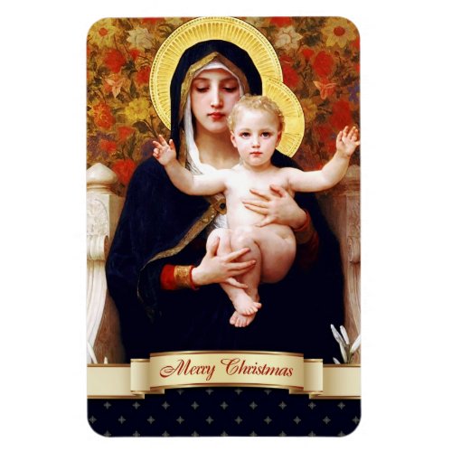 Madonna by WBouguereau Fine Art Christmas Gift  Magnet