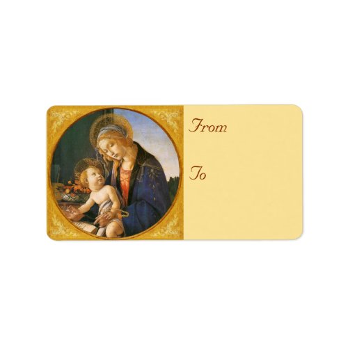 Madonna  Child Christmas Address Labels