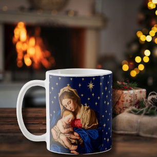 Madonna & Child Christmas Gift Priests Pastors Coffee Mug