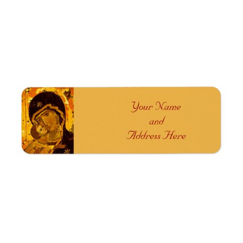 Madonna  Child Christmas Return Address Labels