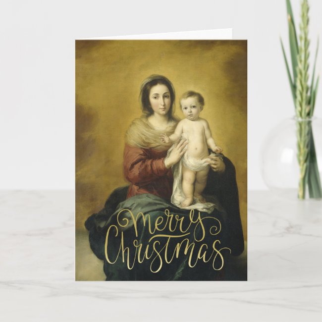 Madonna & Child, Fine Art Christmas Greeting Card