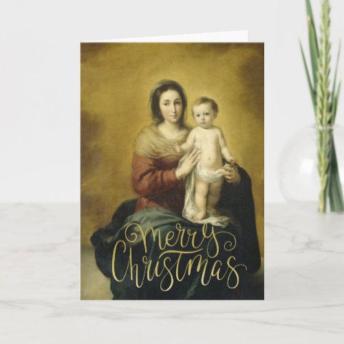 Madonna  Child Fine Art Christmas Greeting Card