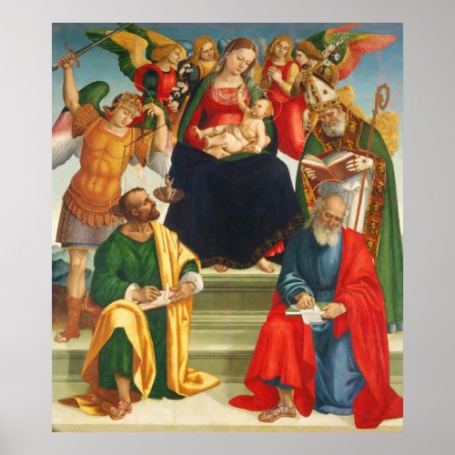Madonna  Child _ Luca Signorelli Fine Art Poster