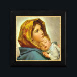 Madonna & Child Traditional Vintage Catholic Gift Box<br><div class="desc">This Christmas gift box features a beautiful painting of the VirgiN Mary and Jesus (The Madonna of the Streets by Roberto Ferruzzi 1897). It is perfect for adding a spiritual touch to your Christmas holidays. This Christmas gift box was designed as part of my stylish Madonna of the Streets colleciton,...</div>