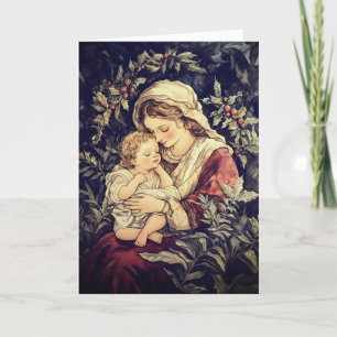 Madonna Child Vintage Christmas Card