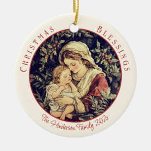 Madonna Child Vintage Christmas Ornament