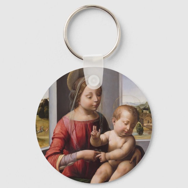 Madonna & Child with John the Baptist Keychain (Front)