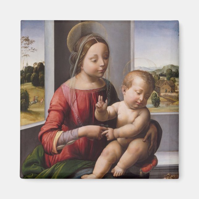 Madonna & Child with John the Baptist Magnet (Front)