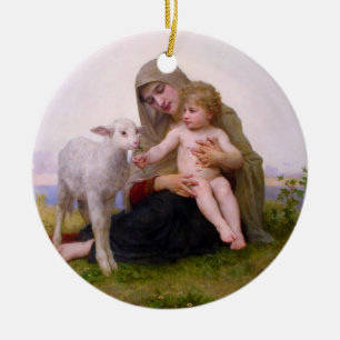 Madonna & Child with Lamb Christmas Ornament