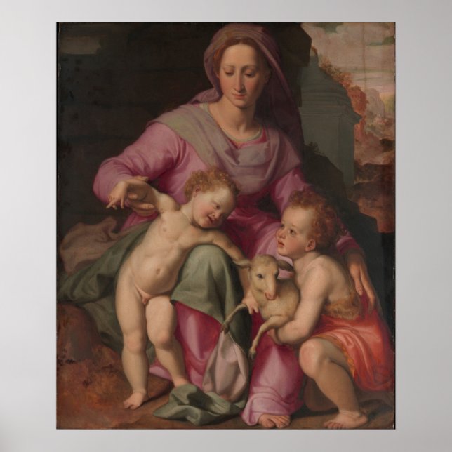 Madonna & Child with Saint John the Baptist Poster (Front)