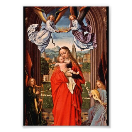 Madonna Christ Child And Angels Photo Print