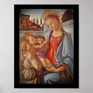 Madonna Christ Child and Angels Poster