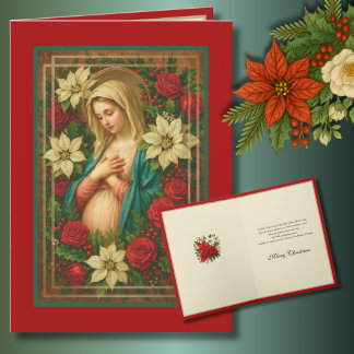 Madonna Christmas Blessings Mary Holiday Card