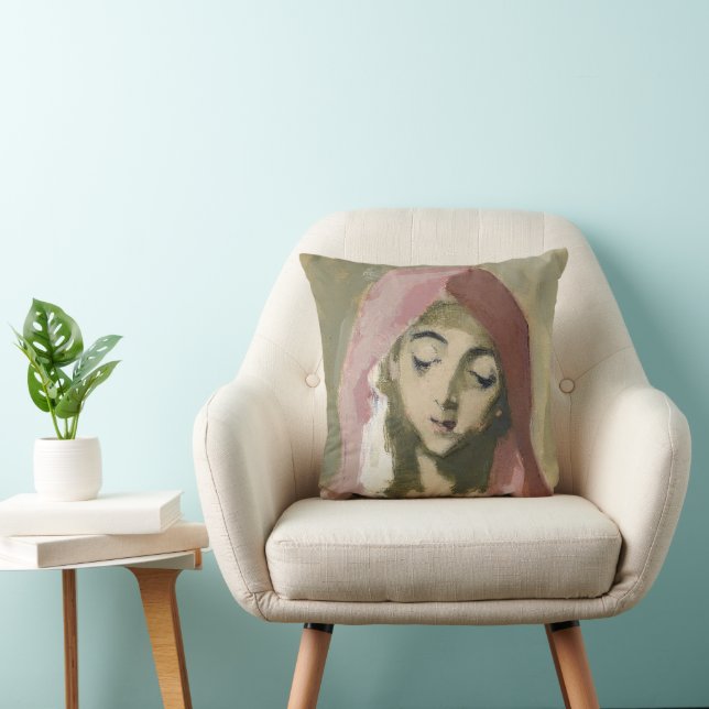Madonna de la Charité, Helene Schjerfbeck  Throw Pillow (Chair)