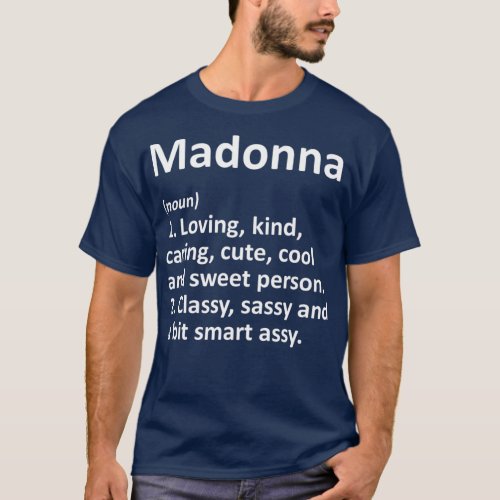 MADONNA Definition Personalized Name Funny Gift T_Shirt