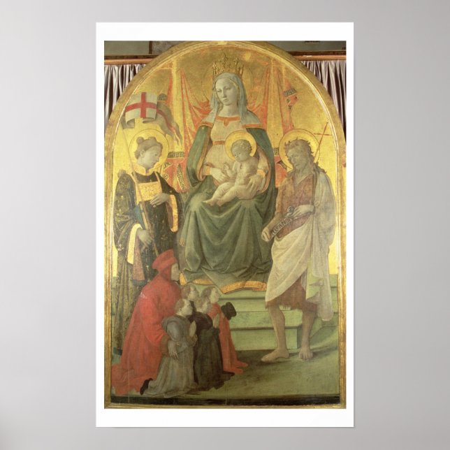 Madonna del Ceppo, 1453 (and detail 62016) Poster (Front)