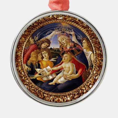 Madonna Del Magnificat Metal Ornament