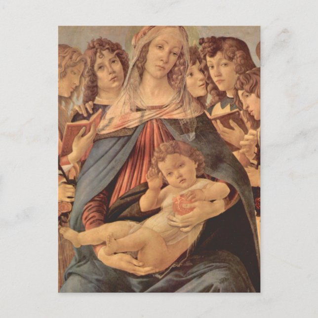 Madonna della Melagrana by Botticelli Postcard (Front)