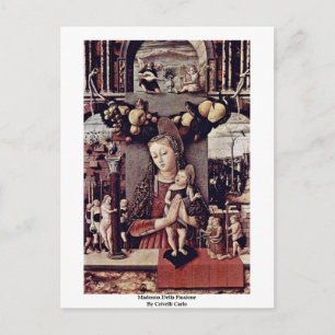 Madonna Della Passione By Crivelli Carlo Postcard