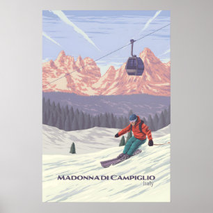 Madonna di Campiglio Ski Resort Travel Poster