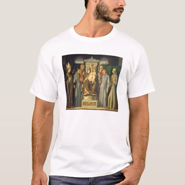 Madonna Enthroned, 1480 (oil on panel) T-Shirt (Front)