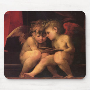Madonna Enthroned with Four Saints in detail Mouse Pad