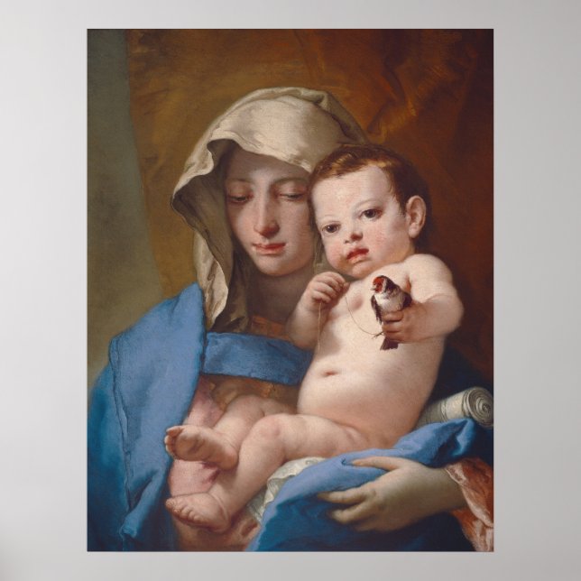 Madonna Goldfinch Giovanni Tiepolo Fine Art Poster (Front)