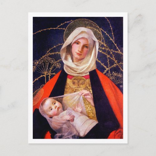 Madonna Holding Child Postcard