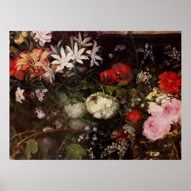Madonna in a Floral Wreath Poster (Front)