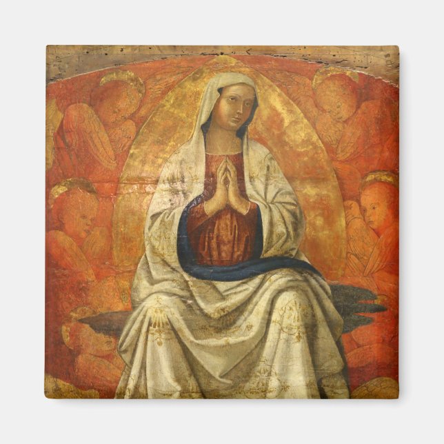 Madonna in Gloria (Virgin Mary Enthroned) Magnet (Front)