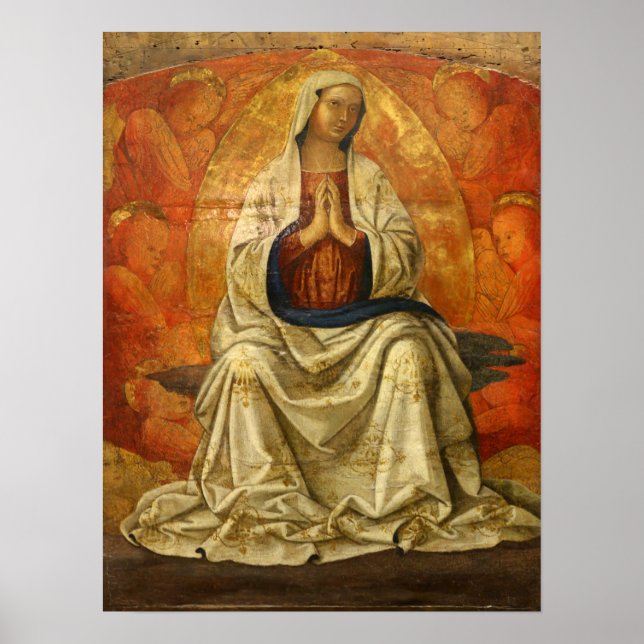 Madonna in Gloria (Virgin Mary Enthroned) Poster (Front)