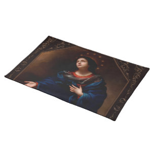Madonna in Glory by Carlo Dolci Cloth Placemat