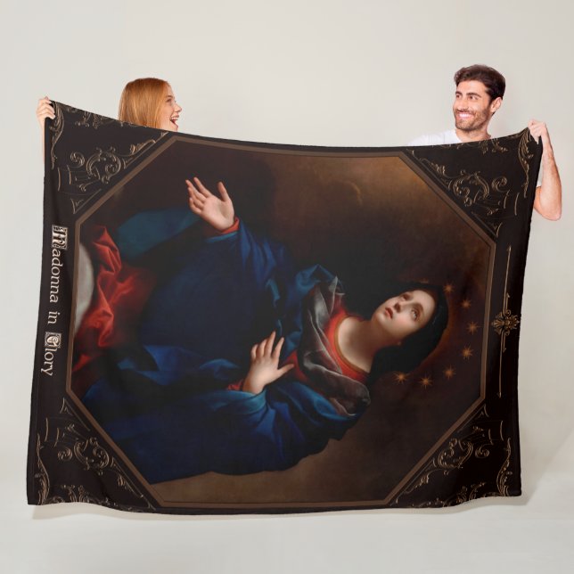 Madonna in Glory by Carlo Dolci Fleece Blanket (In Situ)