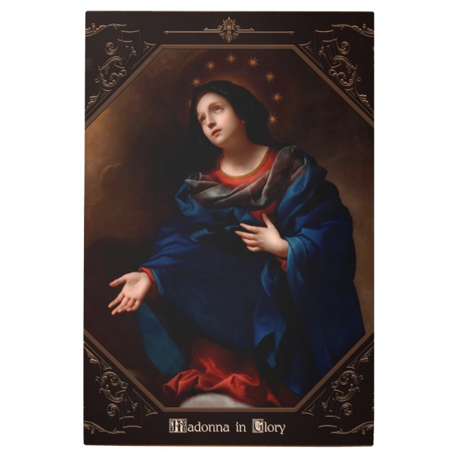 Madonna in Glory by Carlo Dolci Metal Print (Front)