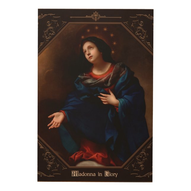 Madonna in Glory by Carlo Dolci Wood Wall Art (Front)