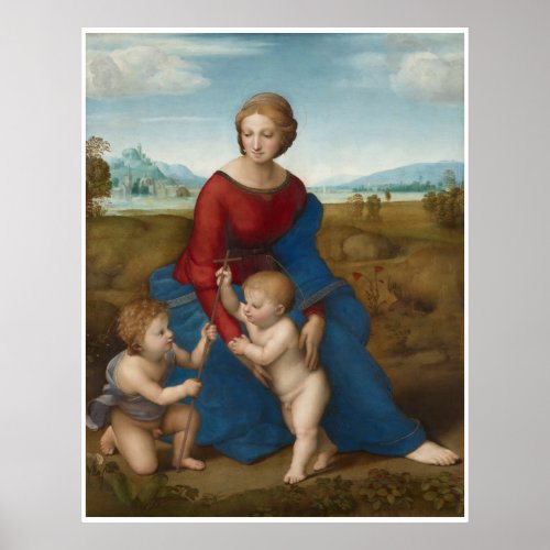 Madonna in Meadow Raphael Sanzio Poster