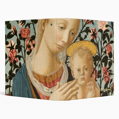 Madonna Jesus Vintage Art Baby Name Photo Album 3 Ring Binder