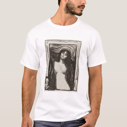 Madonna Liebendes Weib 1895 by Edvard Munch T_Shirt