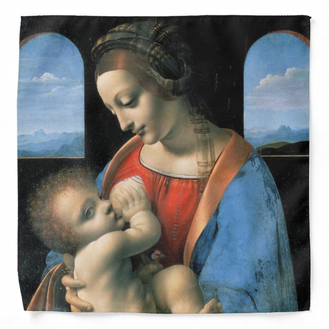 Madonna Litta, Leonardo da Vinci, 1490-1491 Bandana (Front)